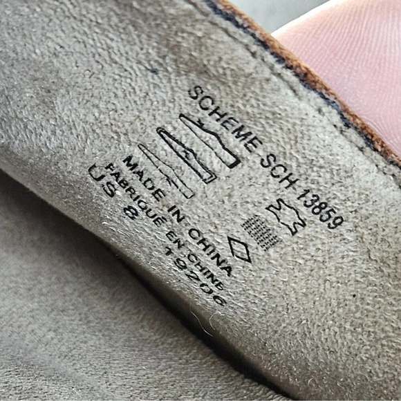 Taos Scheme Brown Leather Flats Loafers Size 8 Lagenlook Minimalistic Distressed - Picture 10 of 11